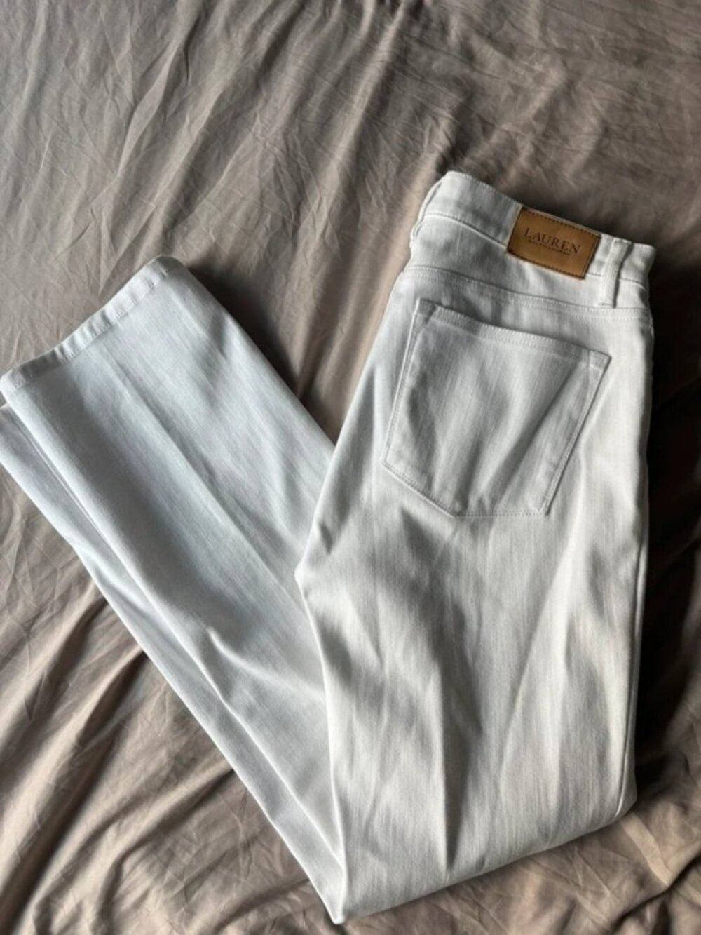 Ralph Lauren White Straight Leg Jeans
